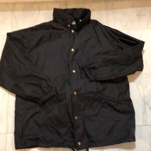 GO PAC black rain jacket/ windbreaker / backpack!  EUC!